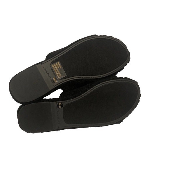 Lucky Brand Gadini Women's Faux Shearling Open Toe Slide Slippers Black Size 9 - Picture 8 of 10